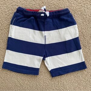 Mini Boden Blue and White Striped Shorts